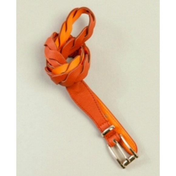 Orange Flat Twist Belt - Picture 1 of 3